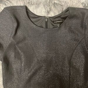 Express Silver Crop Top